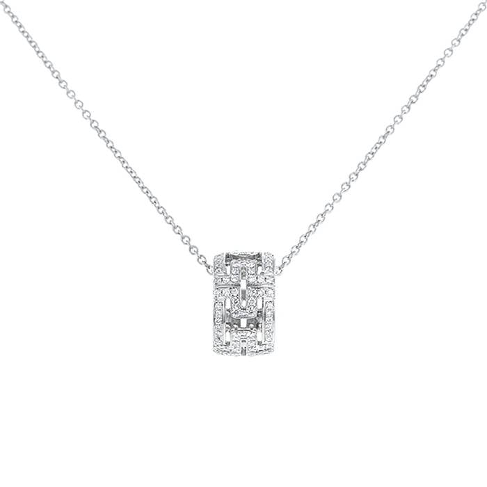 [Marin]PARENTESI NECKLACE SILVER DIAMOND
