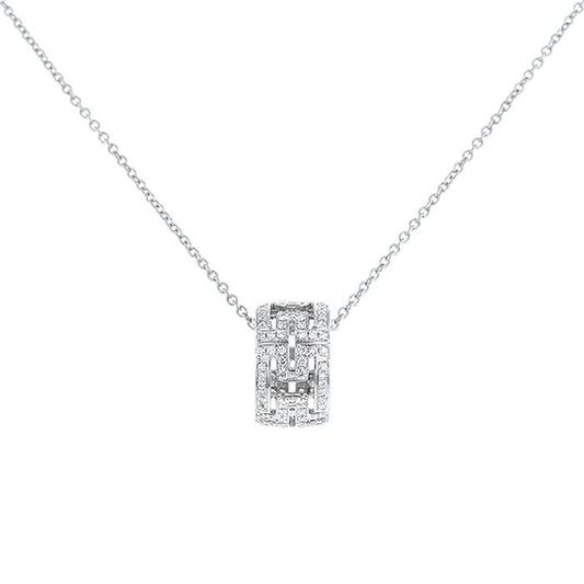 [Marin]PARENTESI NECKLACE SILVER DIAMOND