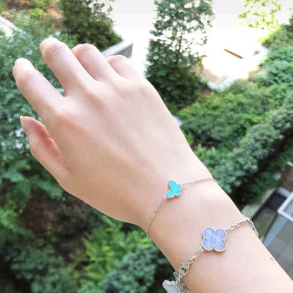 [Marin]BUTTERFLY TURQUOISE BUTTERFLY BRACELET SILVER
