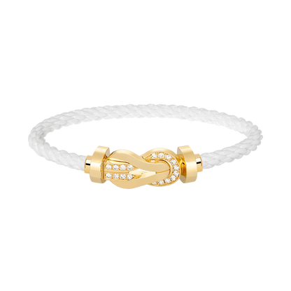 [Marin]CHANCE LARGE 8 FIGURE BUCKLE HALF DIAMOND BRACELET GOLD