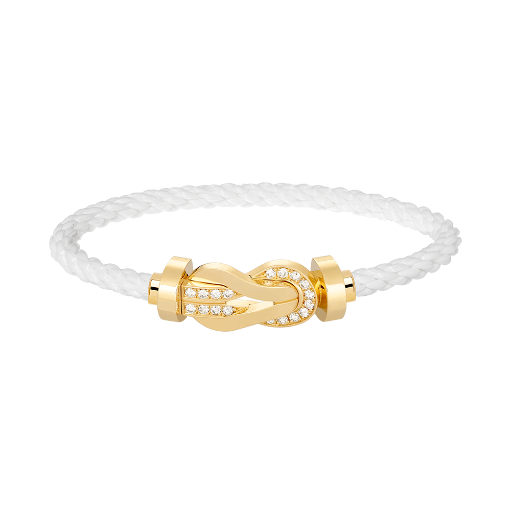 [Marin]CHANCE LARGE 8 FIGURE BUCKLE HALF DIAMOND BRACELET GOLD