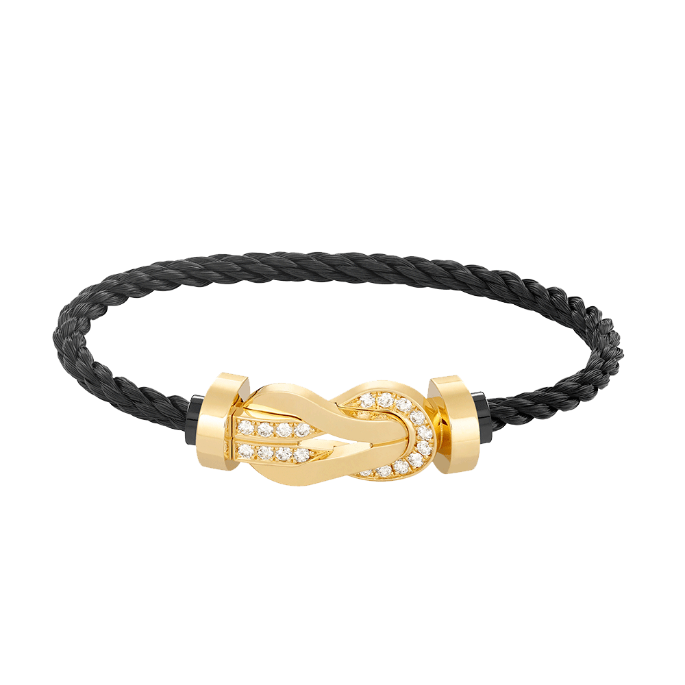 [Marin]CHANCE LARGE 8 FIGURE BUCKLE HALF DIAMOND BRACELET GOLD