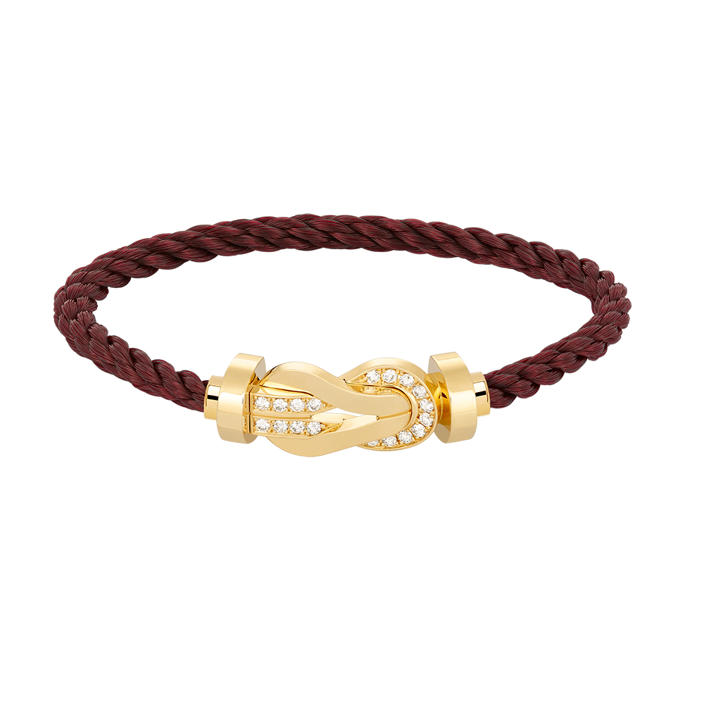 [Marin-Jewelry]CHANCE LARGE 8 FIGURE BUCKLE HALF DIAMOND BRACELET GOLD