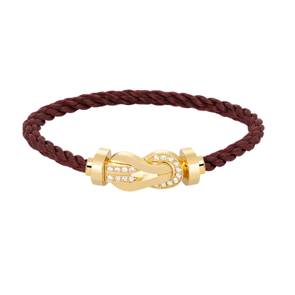 [Marin-Jewelry]CHANCE LARGE 8 FIGURE BUCKLE HALF DIAMOND BRACELET GOLD
