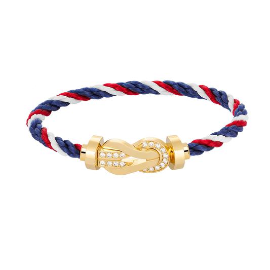 [Marin]CHANCE LARGE 8 FIGURE BUCKLE HALF DIAMOND BRACELET GOLD