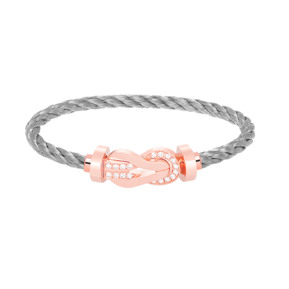 [Marin]CHANCE LARGE 8 FIGURE BUCKLE HALF DIAMOND BRACELET ROSE GOLD