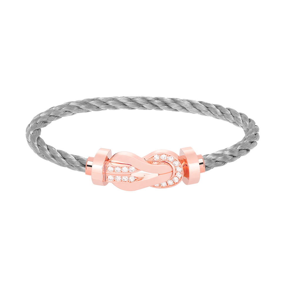 [Marin-Jewelry]CHANCE LARGE 8 FIGURE BUCKLE HALF DIAMOND BRACELET Marin-Jewelry GOLD