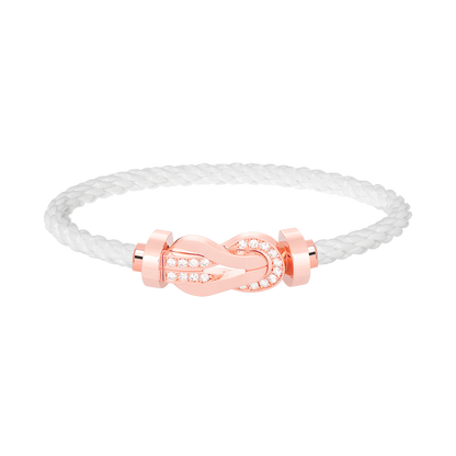[Marin]CHANCE LARGE 8 FIGURE BUCKLE HALF DIAMOND BRACELET ROSE GOLD