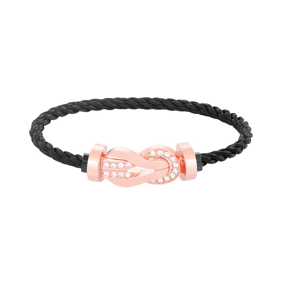 [Marin-Jewelry]CHANCE LARGE 8 FIGURE BUCKLE HALF DIAMOND BRACELET Marin-Jewelry GOLD