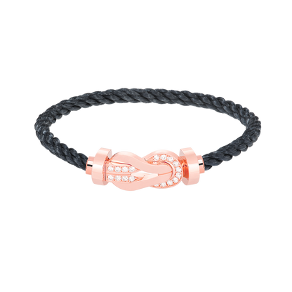 [Marin-Jewelry]CHANCE LARGE 8 FIGURE BUCKLE HALF DIAMOND BRACELET Marin-Jewelry GOLD