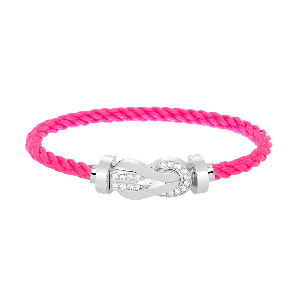 [Marin]CHANCE LARGE 8 FIGURE BUCKLE HALF DIAMOND BRACELET SILVER