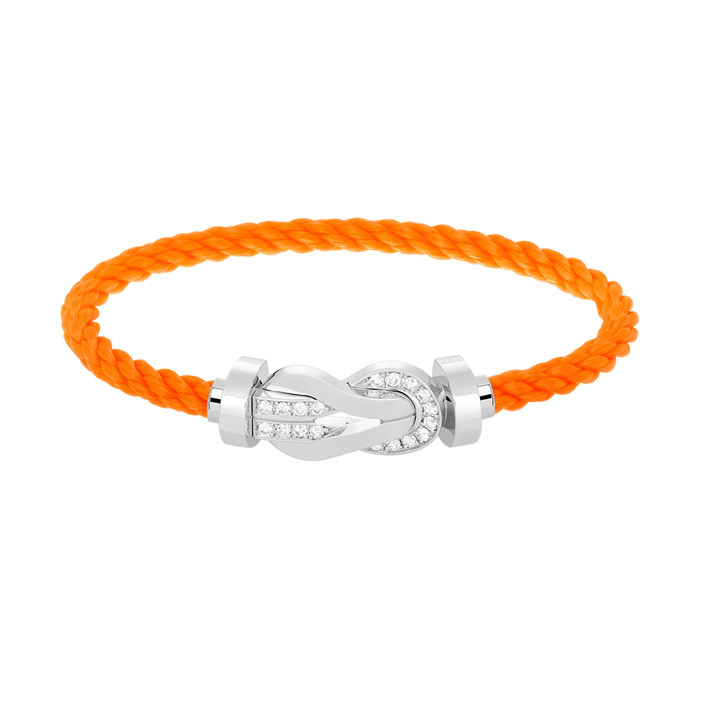 [Marin]CHANCE LARGE 8 FIGURE BUCKLE HALF DIAMOND BRACELET SILVER