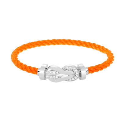 [Marin]CHANCE LARGE 8 FIGURE BUCKLE HALF DIAMOND BRACELET SILVER