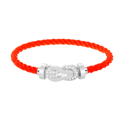 [Marin]CHANCE LARGE 8 FIGURE BUCKLE HALF DIAMOND BRACELET SILVER