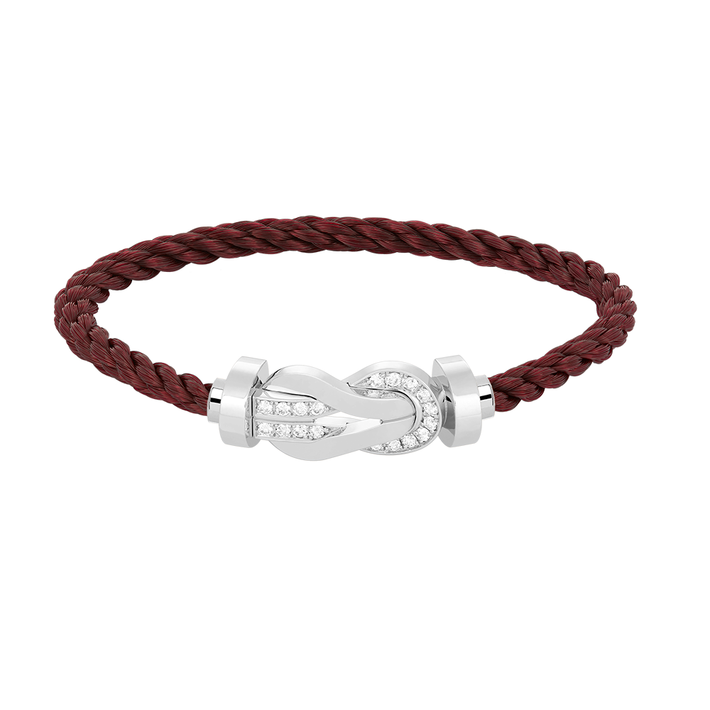 [Marin]CHANCE LARGE 8 FIGURE BUCKLE HALF DIAMOND BRACELET SILVER