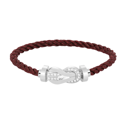 [Marin]CHANCE LARGE 8 FIGURE BUCKLE HALF DIAMOND BRACELET SILVER