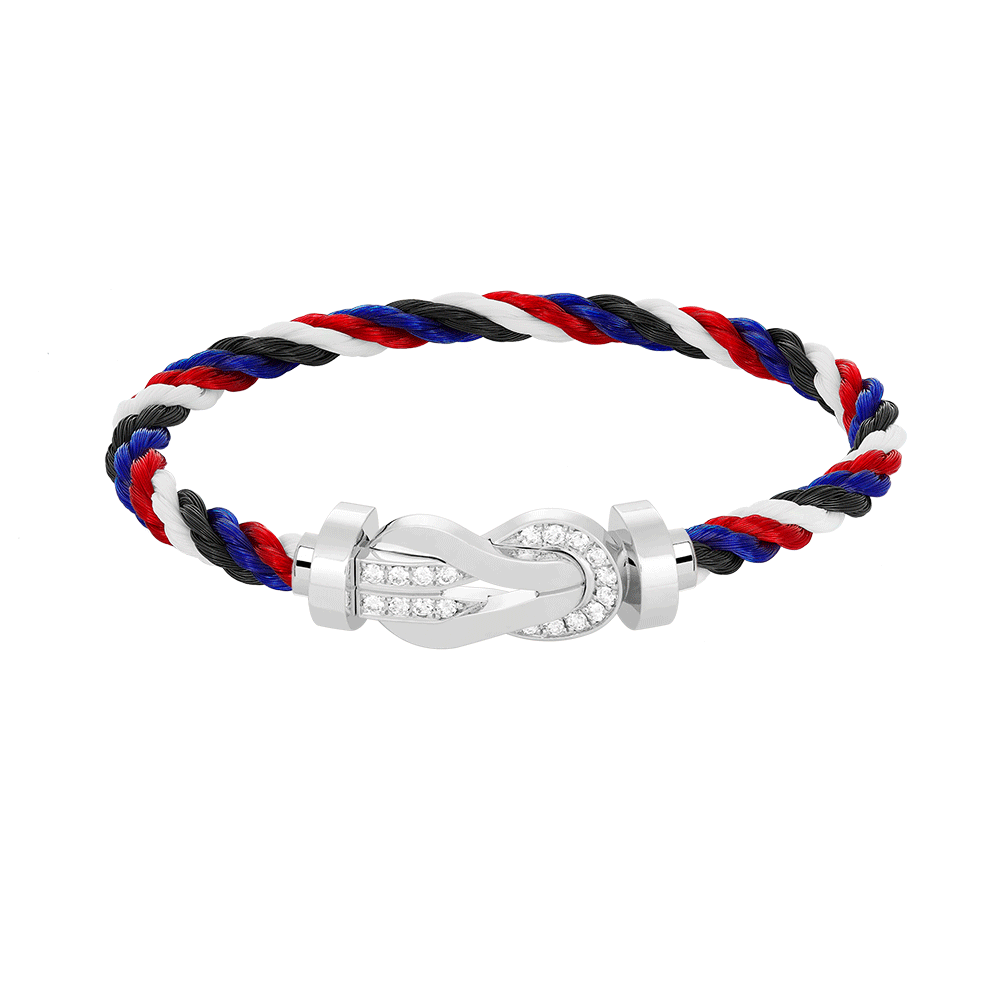 [Marin]CHANCE LARGE 8 FIGURE BUCKLE HALF DIAMOND BRACELET SILVER