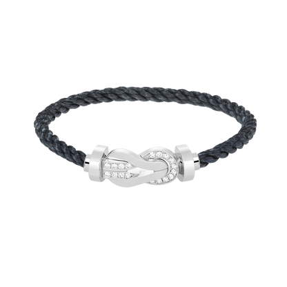 [Marin]CHANCE LARGE 8 FIGURE BUCKLE HALF DIAMOND BRACELET SILVER