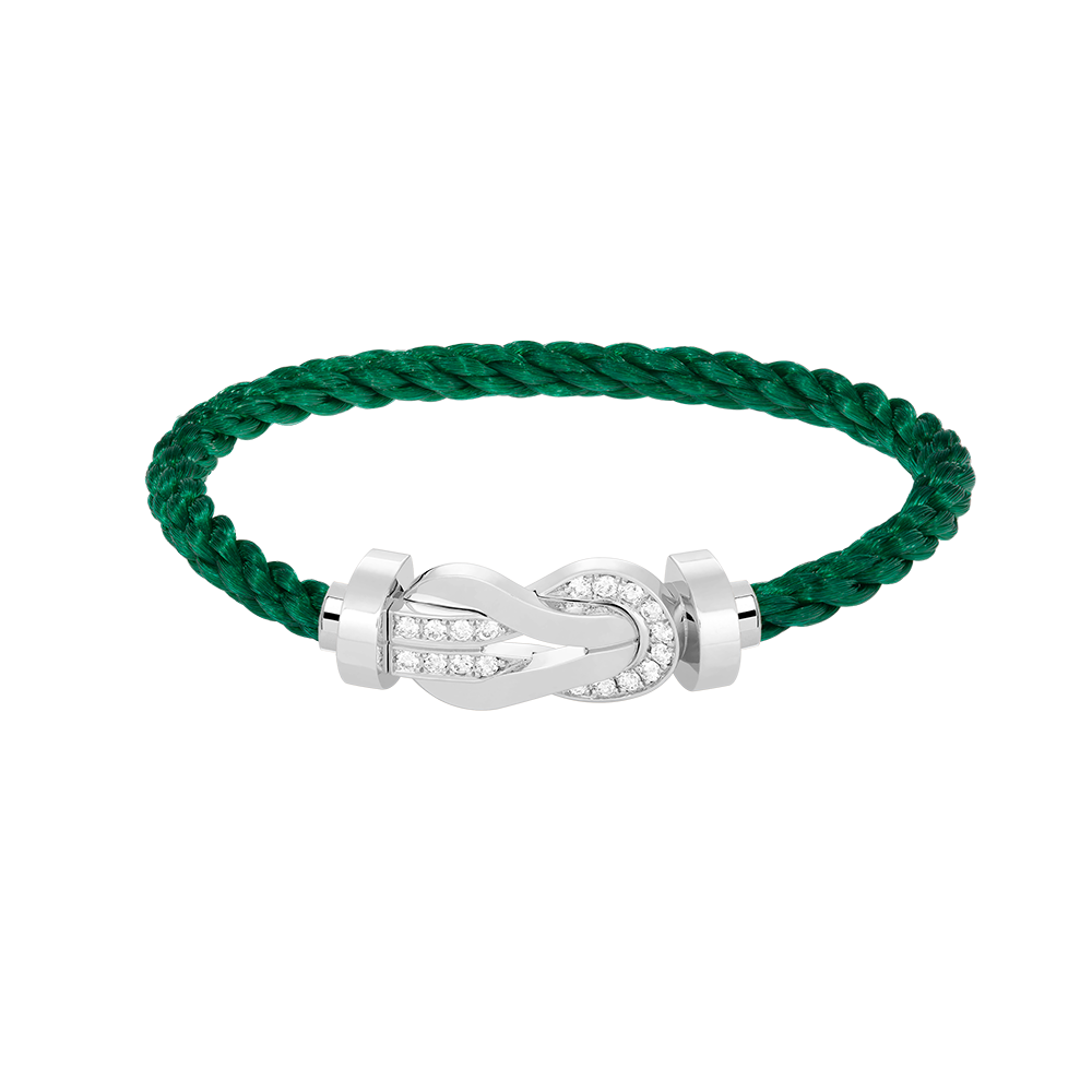 [Marin]CHANCE LARGE 8 FIGURE BUCKLE HALF DIAMOND BRACELET SILVER