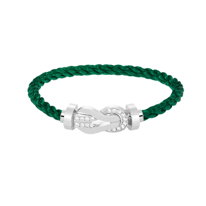 [Marin]CHANCE LARGE 8 FIGURE BUCKLE HALF DIAMOND BRACELET SILVER