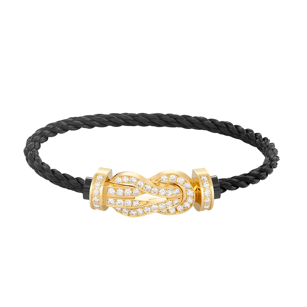 [Marin-Jewelry]CHANCE LARGE 8 FIGURE BUCKLE FULLDIAMOND BRACELET GOLD