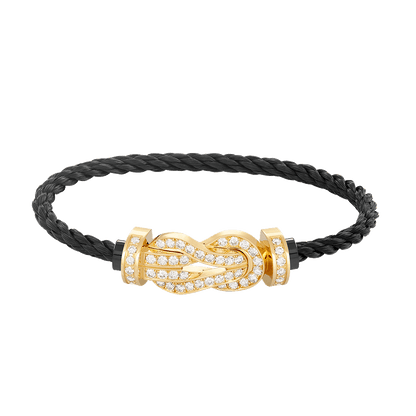 [Marin-Jewelry]CHANCE LARGE 8 FIGURE BUCKLE FULLDIAMOND BRACELET GOLD