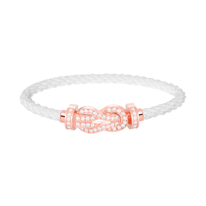 [Marin]CHANCE LARGE 8 FIGURE BUCKLE FULL DIAMOND BRACELET ROSE GOLD