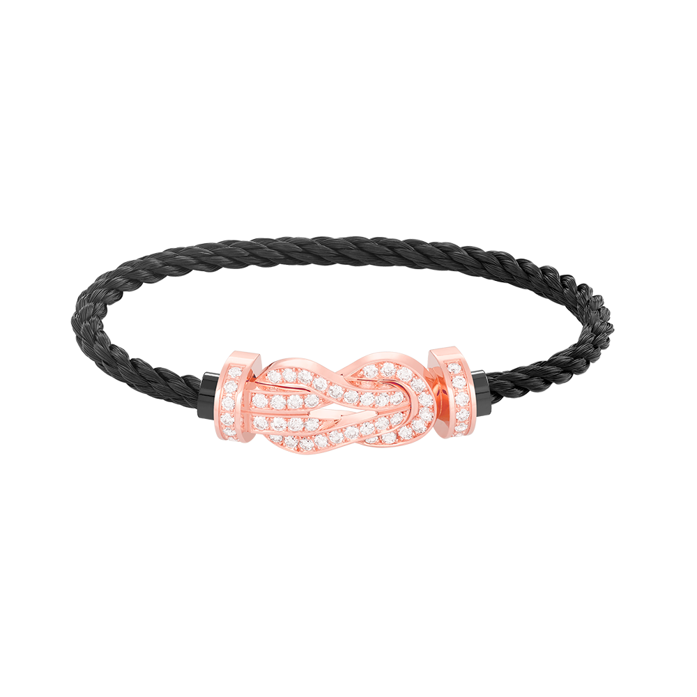 [Marin]CHANCE LARGE 8 FIGURE BUCKLE FULL DIAMOND BRACELET ROSE GOLD