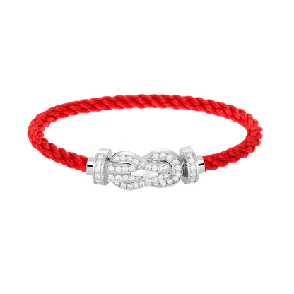 [Marin-Jewelry]CHANCE LARGE 8 FIGURE BUCKLE FULL DIAMOND BRACELET SILVER