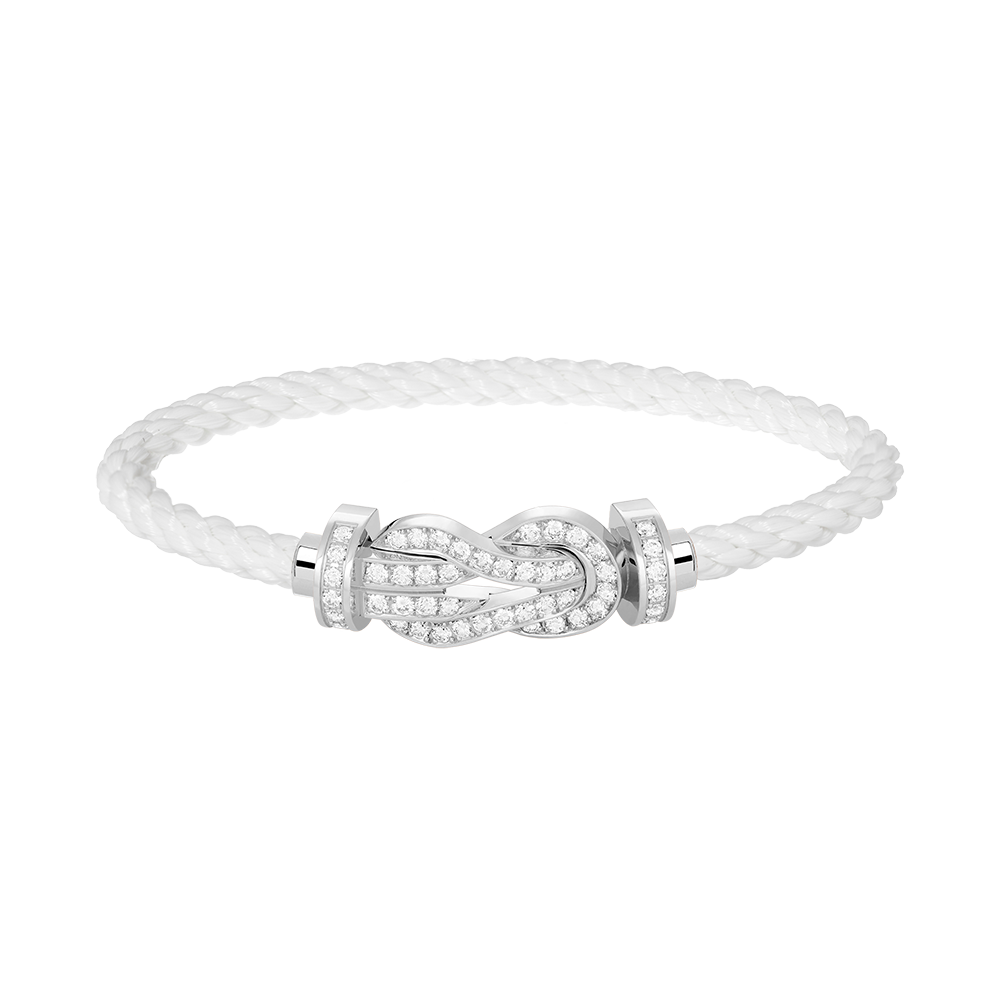 [Marin-Jewelry]CHANCE LARGE 8 FIGURE BUCKLE FULL DIAMOND BRACELET SILVER