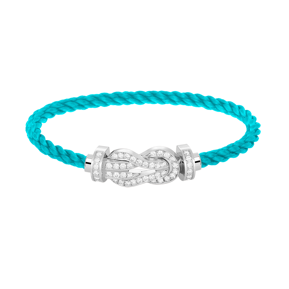 [Marin]CHANCE LARGE 8 FIGURE BUCKLE FULL DIAMOND BRACELET SILVER