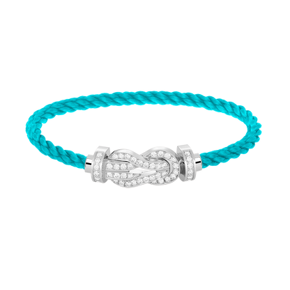 [Marin-Jewelry]CHANCE LARGE 8 FIGURE BUCKLE FULL DIAMOND BRACELET SILVER