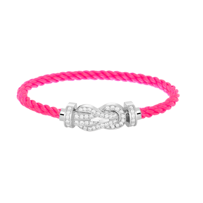 [Marin]CHANCE LARGE 8 FIGURE BUCKLE FULL DIAMOND BRACELET SILVER