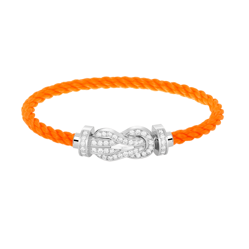 [Marin]CHANCE LARGE 8 FIGURE BUCKLE FULL DIAMOND BRACELET SILVER