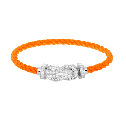 [Marin]CHANCE LARGE 8 FIGURE BUCKLE FULL DIAMOND BRACELET SILVER