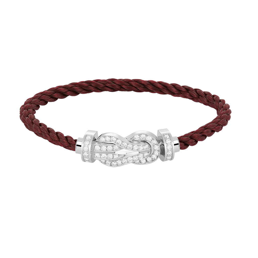 [Marin-Jewelry]CHANCE LARGE 8 FIGURE BUCKLE FULL DIAMOND BRACELET SILVER