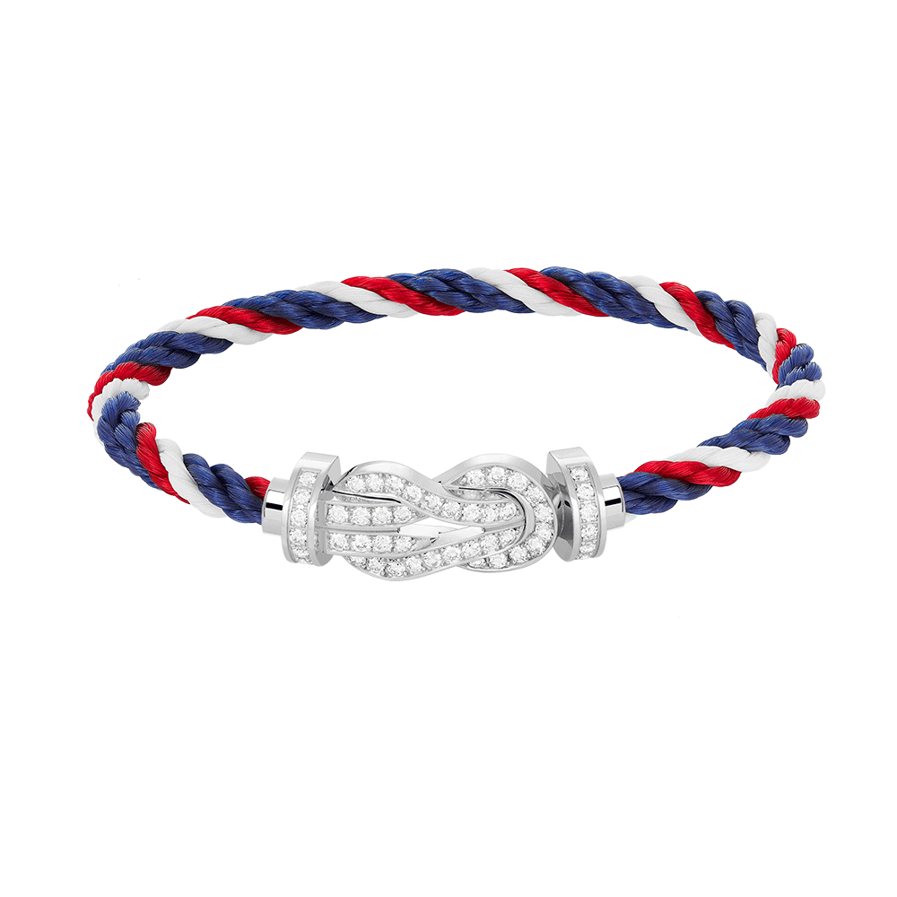 [Marin]CHANCE LARGE 8 FIGURE BUCKLE FULL DIAMOND BRACELET SILVER