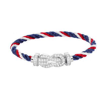 [Marin-Jewelry]CHANCE LARGE 8 FIGURE BUCKLE FULL DIAMOND BRACELET SILVER