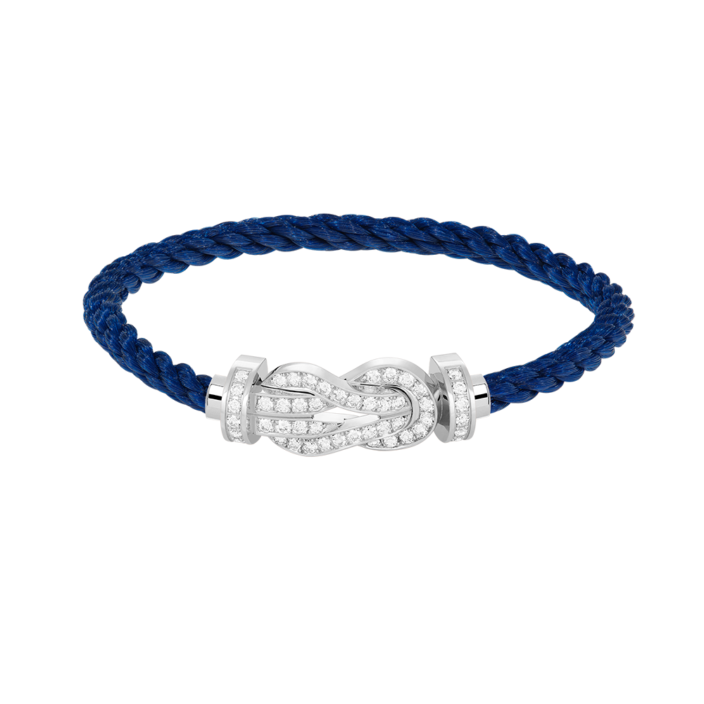 [Marin]CHANCE LARGE 8 FIGURE BUCKLE FULL DIAMOND BRACELET SILVER