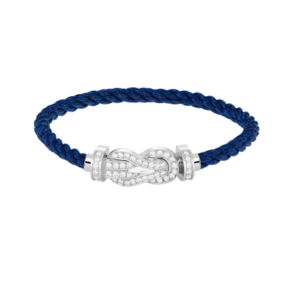 [Marin-Jewelry]CHANCE LARGE 8 FIGURE BUCKLE FULL DIAMOND BRACELET SILVER