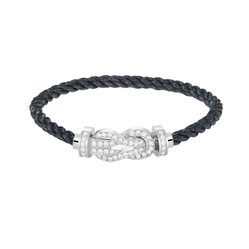 [Marin]CHANCE LARGE 8 FIGURE BUCKLE FULL DIAMOND BRACELET SILVER
