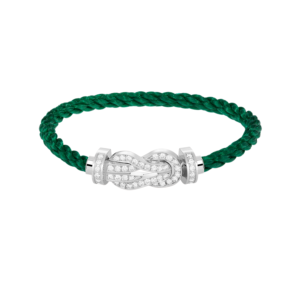 [Marin-Jewelry]CHANCE LARGE 8 FIGURE BUCKLE FULL DIAMOND BRACELET SILVER