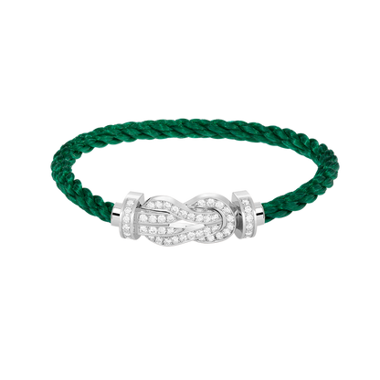 [Marin-Jewelry]CHANCE LARGE 8 FIGURE BUCKLE FULL DIAMOND BRACELET SILVER