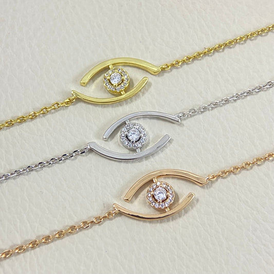 [Marin]Demo Eye Pave-Set Diamond Bracelet