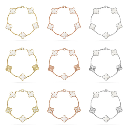 [Marin]CLOVER WHITE PEARL MOP 5 MOTIF BRACELET COLLECTION
