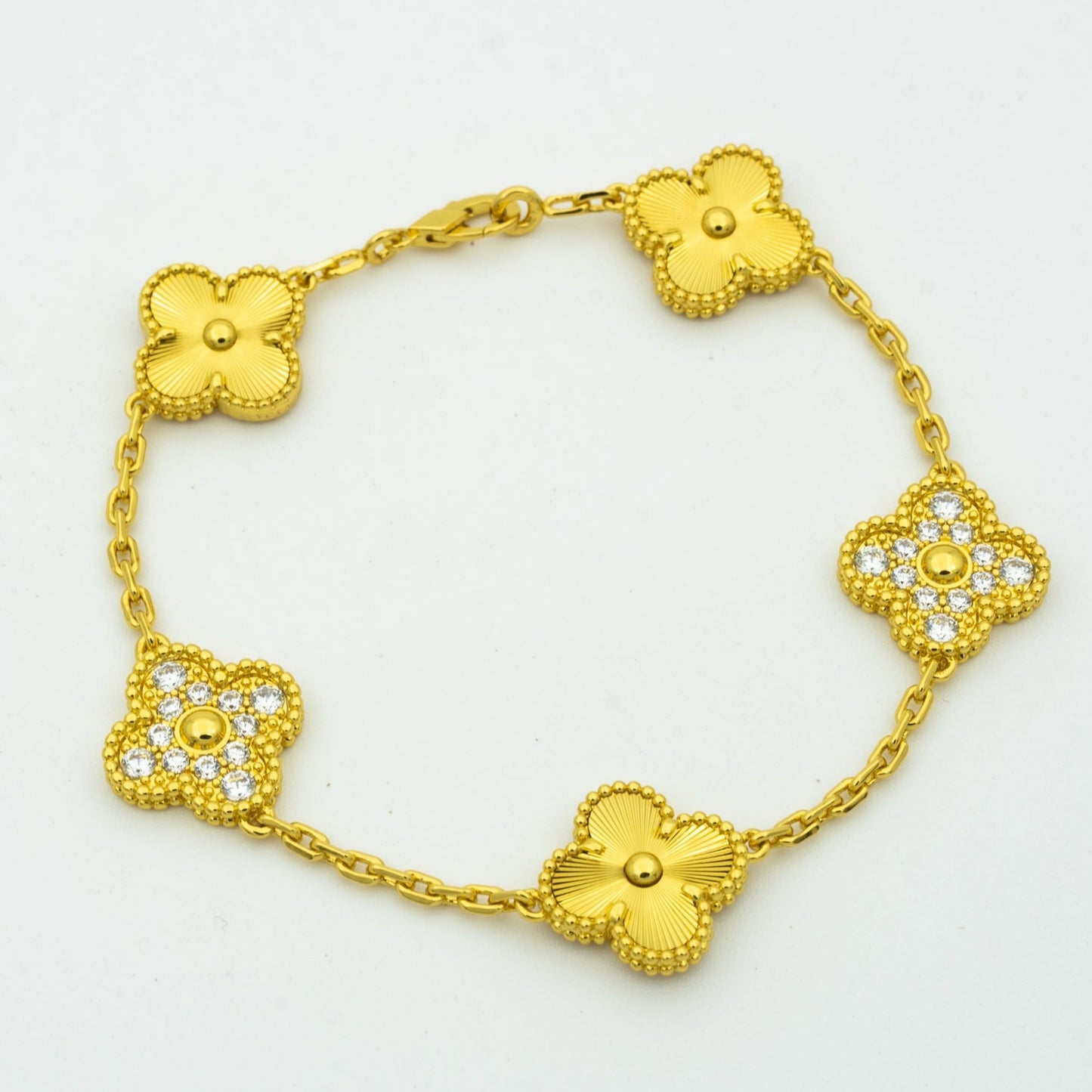 [Marin-Jewelry] CLOVER 5 MOTIF LASER BRACELET COLLECTION