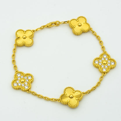 [Marin-Jewelry] CLOVER 5 MOTIF LASER BRACELET COLLECTION