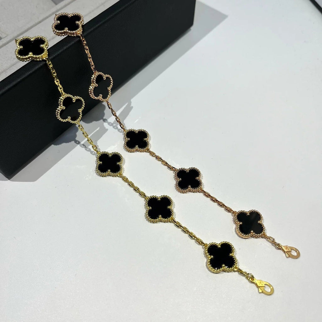 [⭐Shinejoy] CLOVER 5 MOTIF ONYXS BRACELET COLLECTION