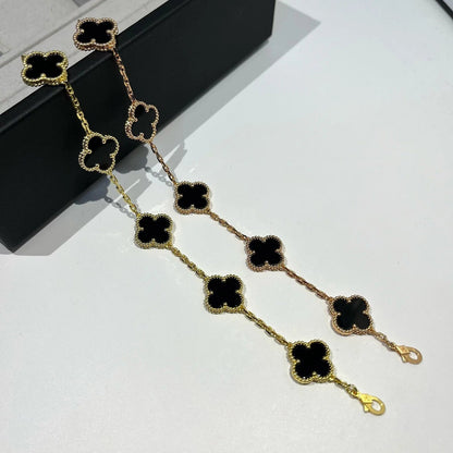 [Marin] CLOVER 5 MOTIF ONYXS BRACELET COLLECTION
