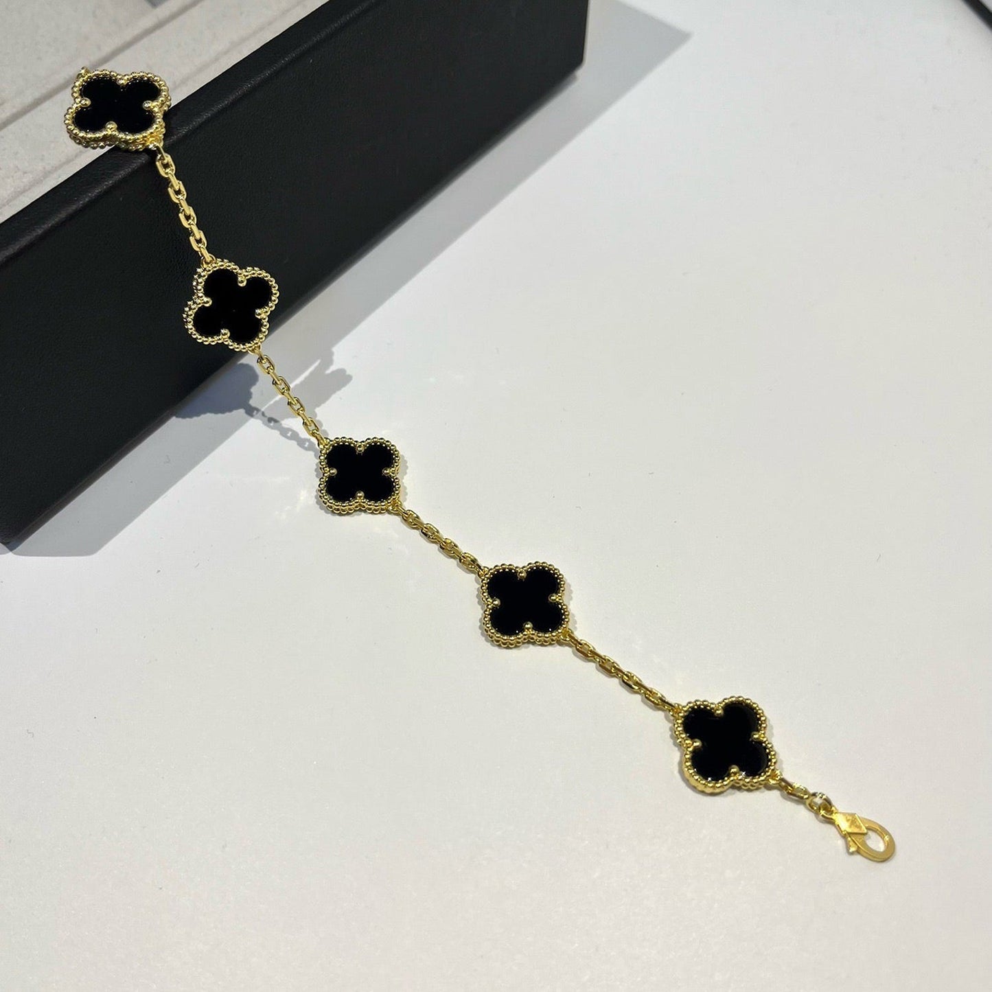 [Marin-Jewelry] クローバー5モチーフ オニキスブレスレットコレクション